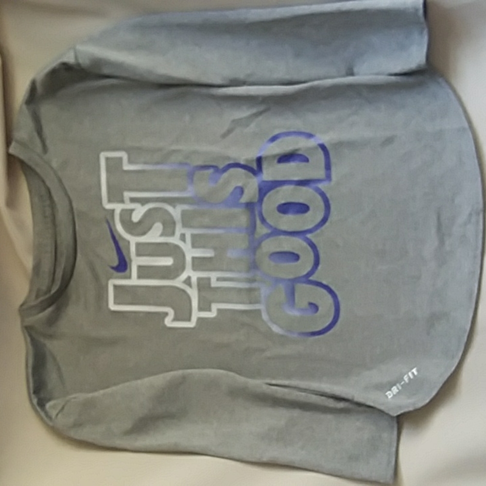 Nike T Shirt Dri-fit Outdoor Lightweight long sleeved Size 3 Toddler Gray